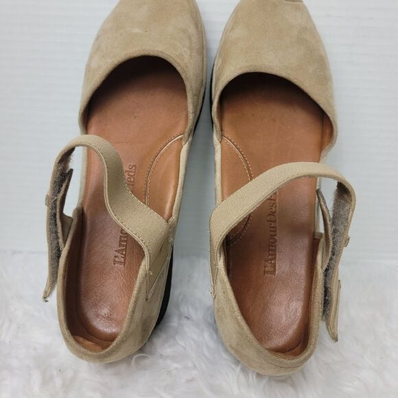 L'Amour Des Pieds Amadour Womens Size 8 M Platform Sandals,Taupe Suede - Picture 8 of 10